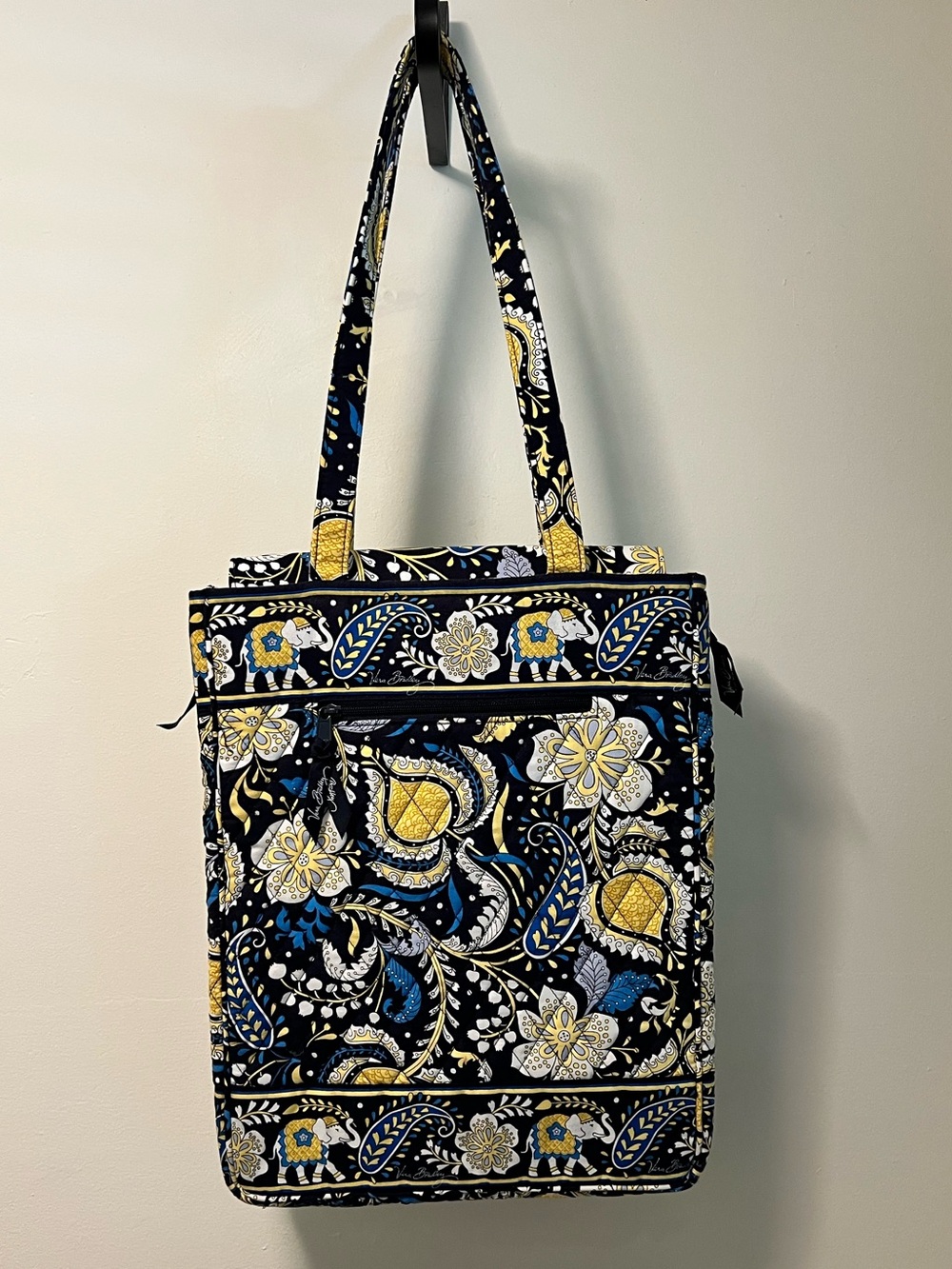 Vera Bradley Ellie Blue Laptop Quilted Travel Tote